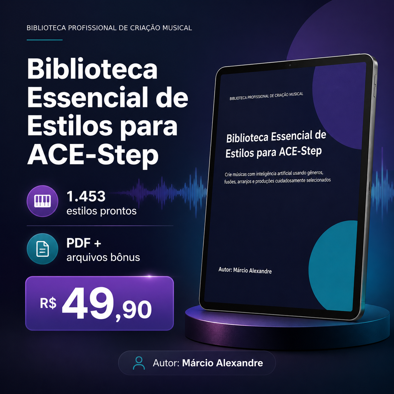 Arte promocional da Biblioteca Essencial de Estilos para ACE-Step